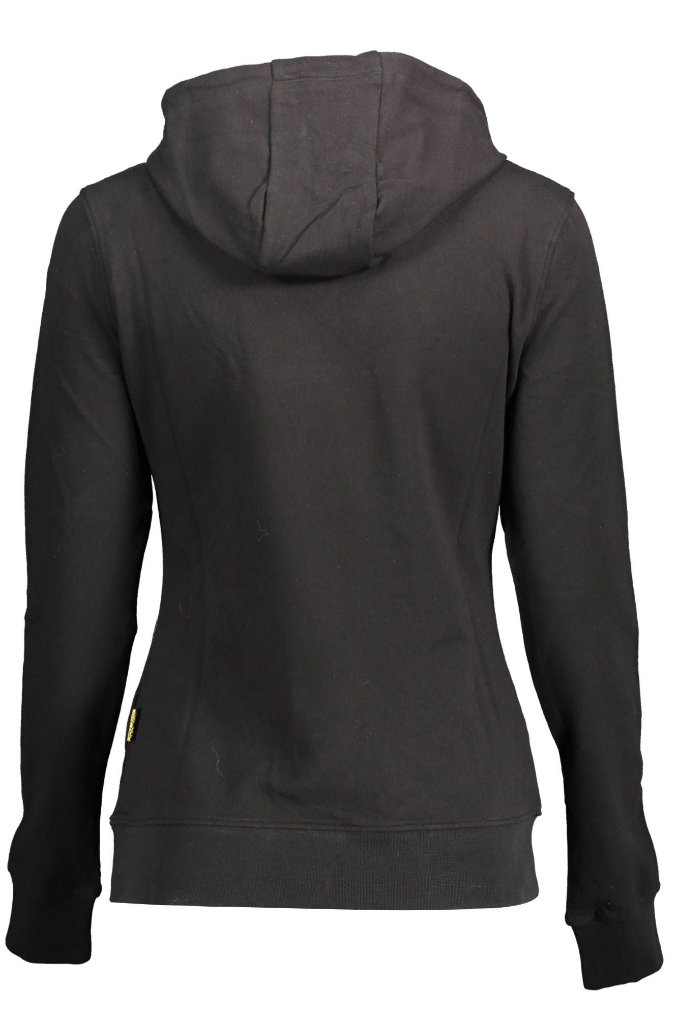 Plein Sport Sleek Black Hooded Sweatshirt with Bold Accents