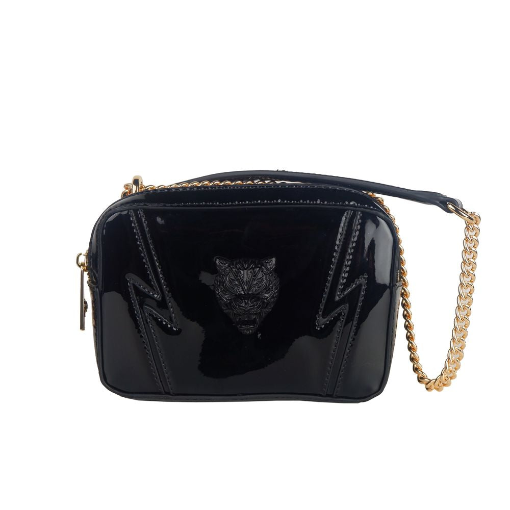 Plein Sport Elegant Black Chain Strap Shoulder Bag