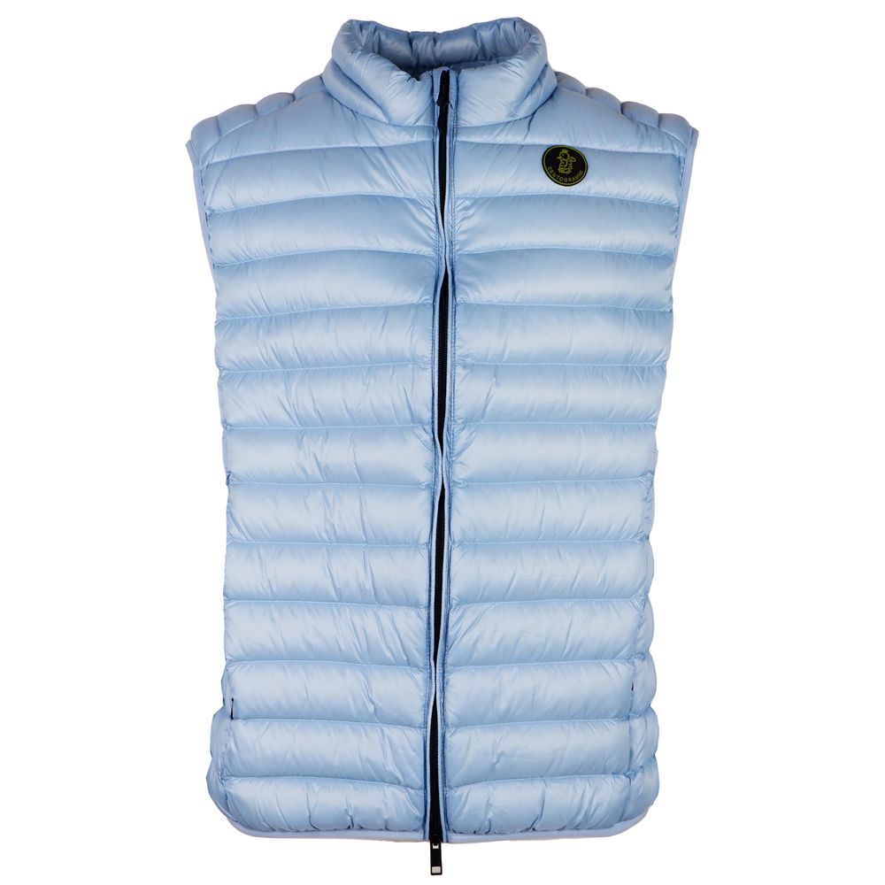 Centogrammi Elegant Light Blue Men's Padded Nylon Vest