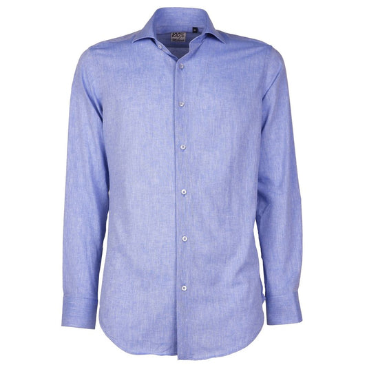 Made in Italy Light Blue Cotton Shirt