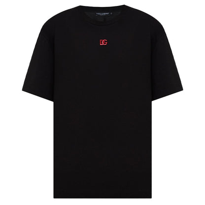 Dolce & Gabbana Black Cotton T-Shirt