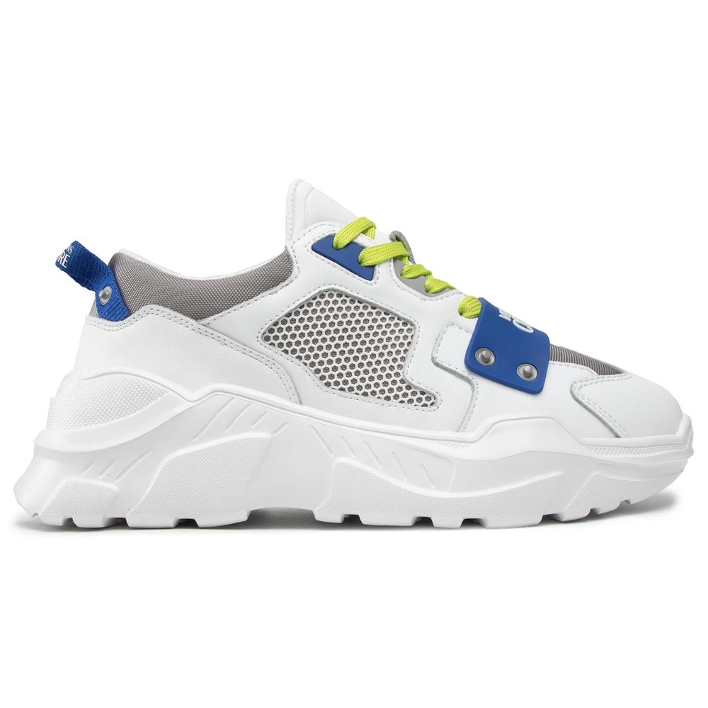 Versace Jeans White Leather Di Calfskin Sneaker