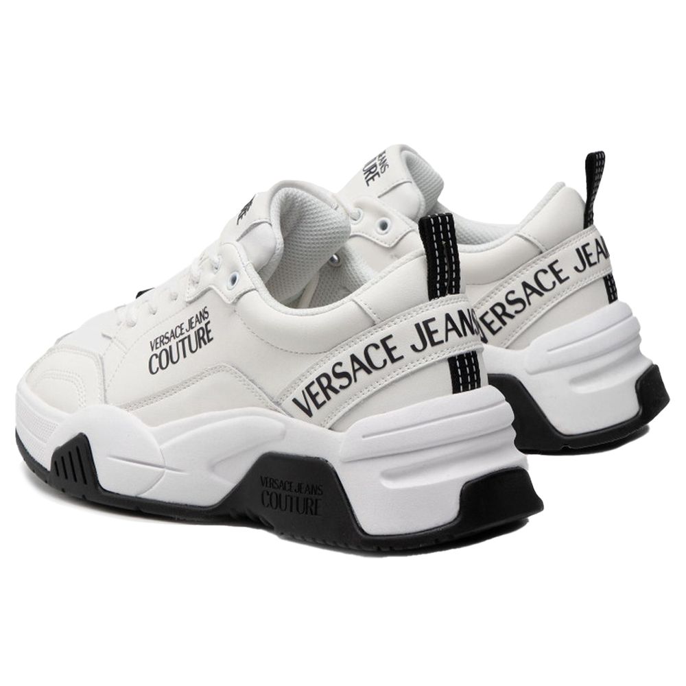 Versace Jeans White Leather Di Calfskin Sneaker