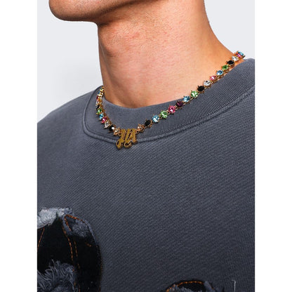 Palm Angels Multicolor Strass Necklace