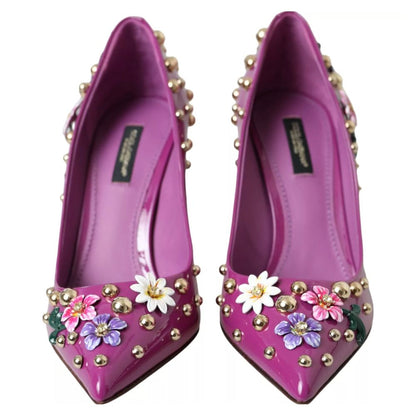 Dolce & Gabbana Purple Leather Di Calfskin Pump