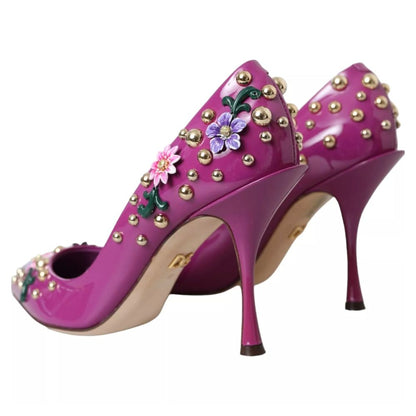 Dolce & Gabbana Purple Leather Di Calfskin Pump