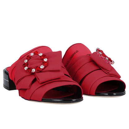 Dolce & Gabbana Red Polyester Sandal