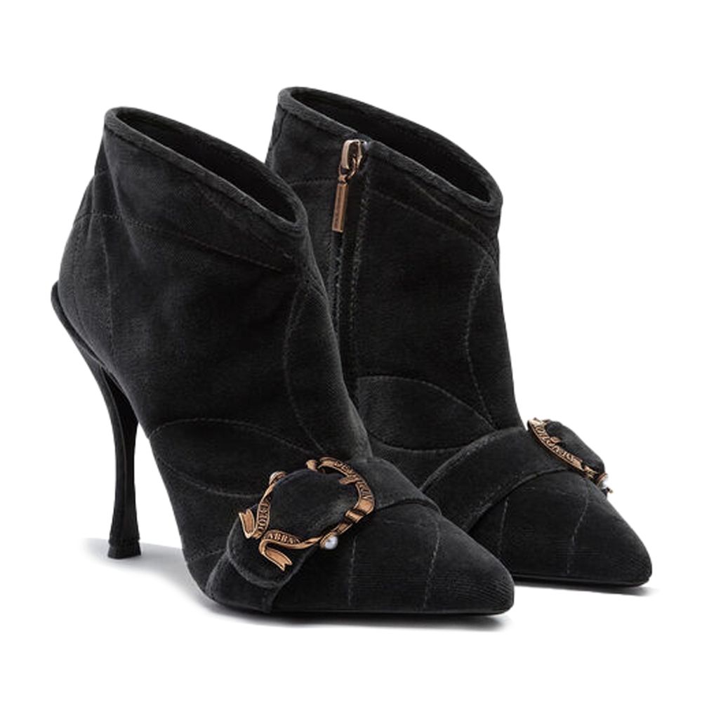 Dolce & Gabbana Black Cotton Boot