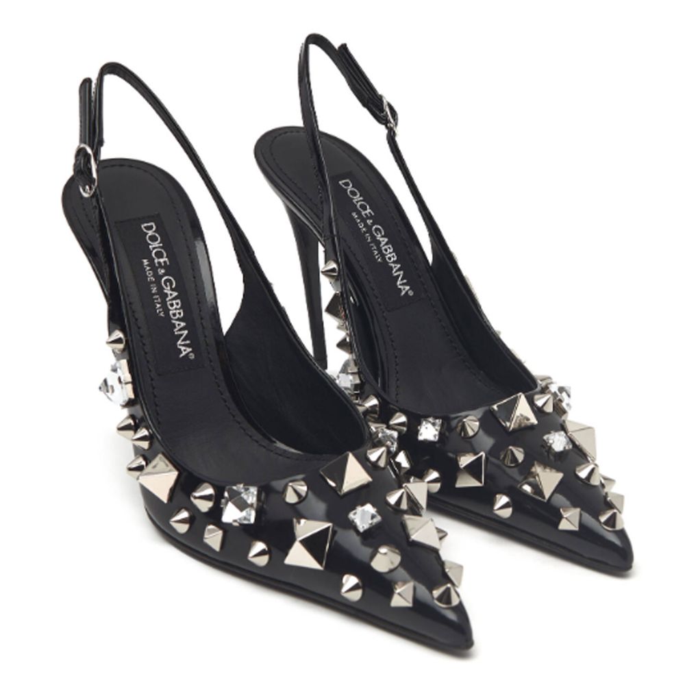 Dolce & Gabbana Black Leather Di Calfskin Pump