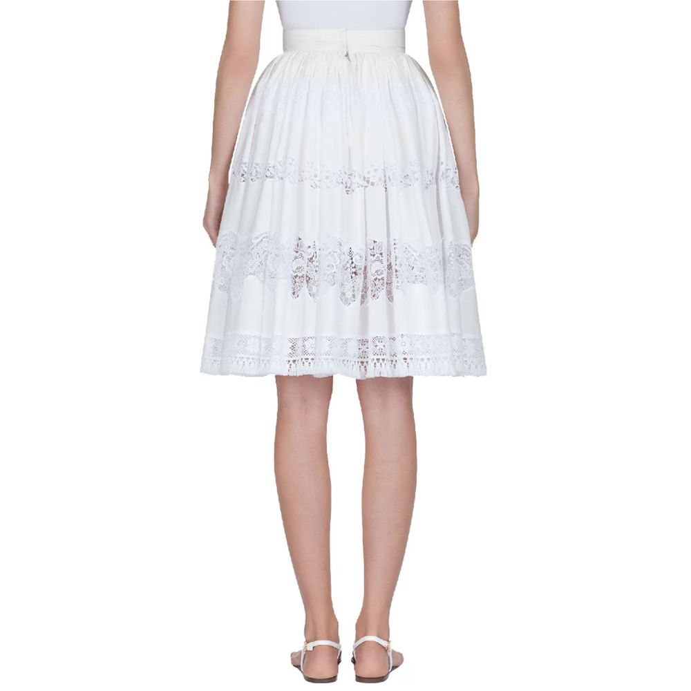 Dolce & Gabbana White Coton Skirt