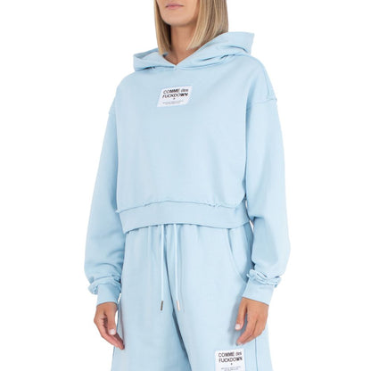 Comme Des Fuckdown Light Blue Cotton Sweater