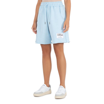 Comme Des Fuckdown Light Blue Cotton Short