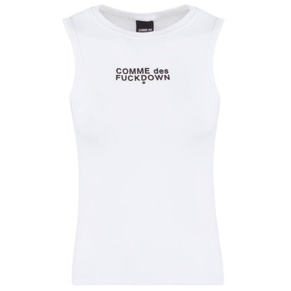 Comme Des Fuckdown White Cotton Tops & T-Shirt