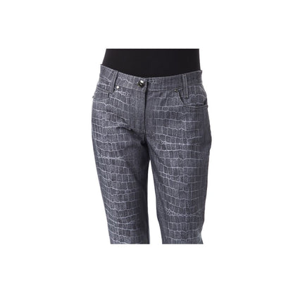 BYBLOS Chic Croc Print Trousers with Pockets