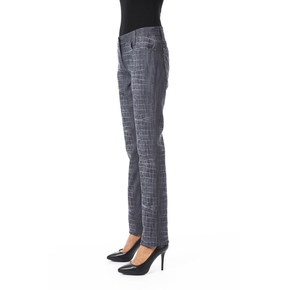 BYBLOS Chic Croc Print Trousers with Pockets