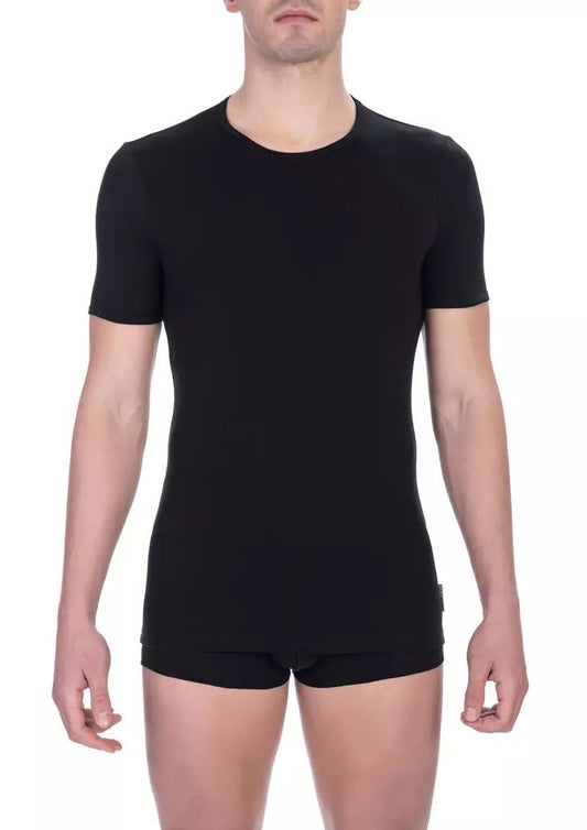 Bikkembergs Sleek Crew Neck Dual-Pack T-Shirts in Black