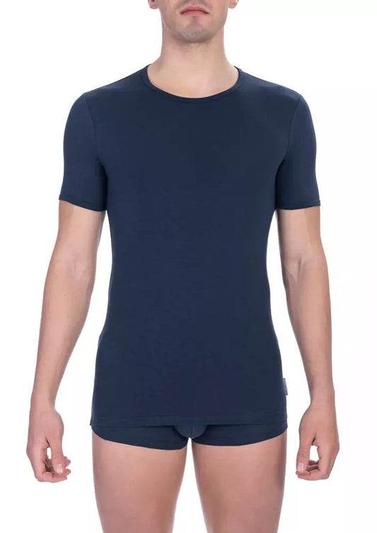 Bikkembergs Sleek Crew Neck Cotton Blend Tee