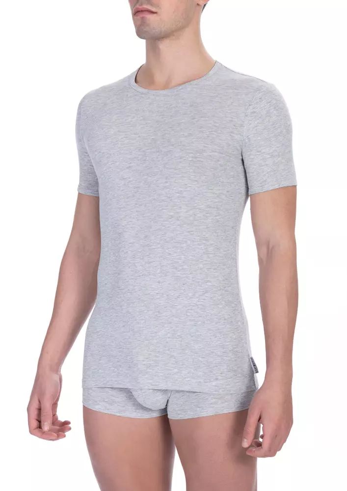 Bikkembergs Elegant Crew Neck Cotton Blend T-Shirt