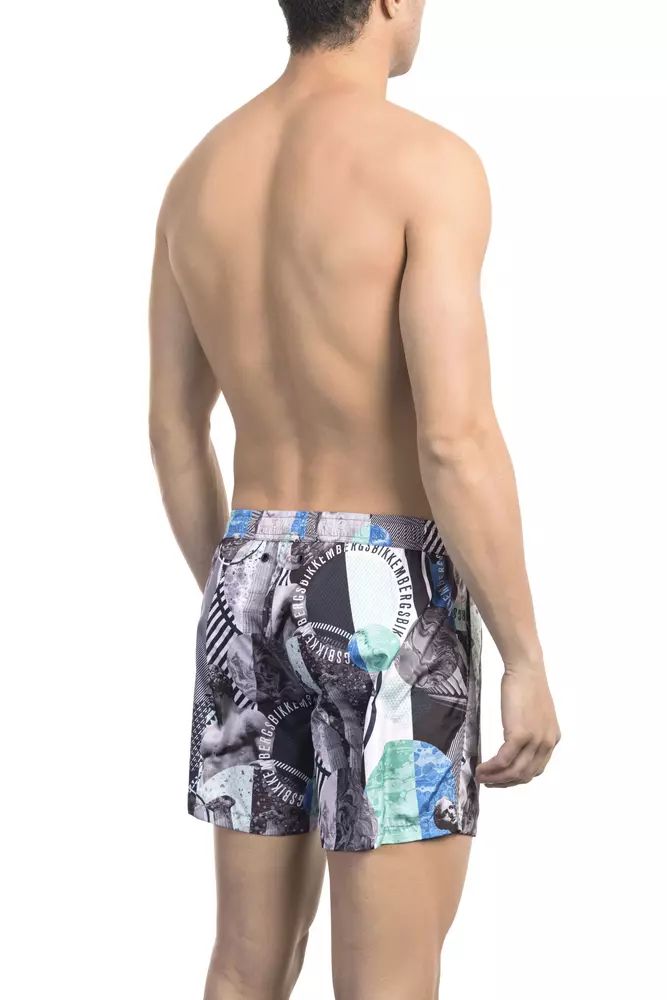 Bikkembergs Vibrant Printed Swim Shorts: Summer Essential