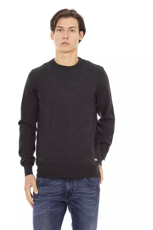 Baldinini Trend Elegant Crewneck Monogram Sweater