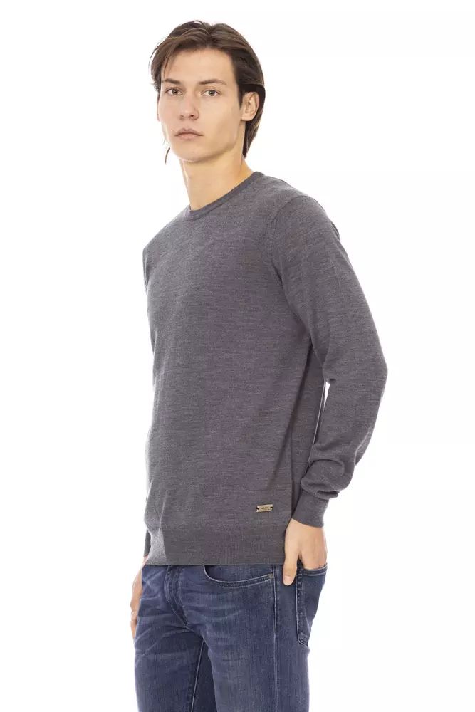 Baldinini Trend Elegant Crewneck Monogram Sweater