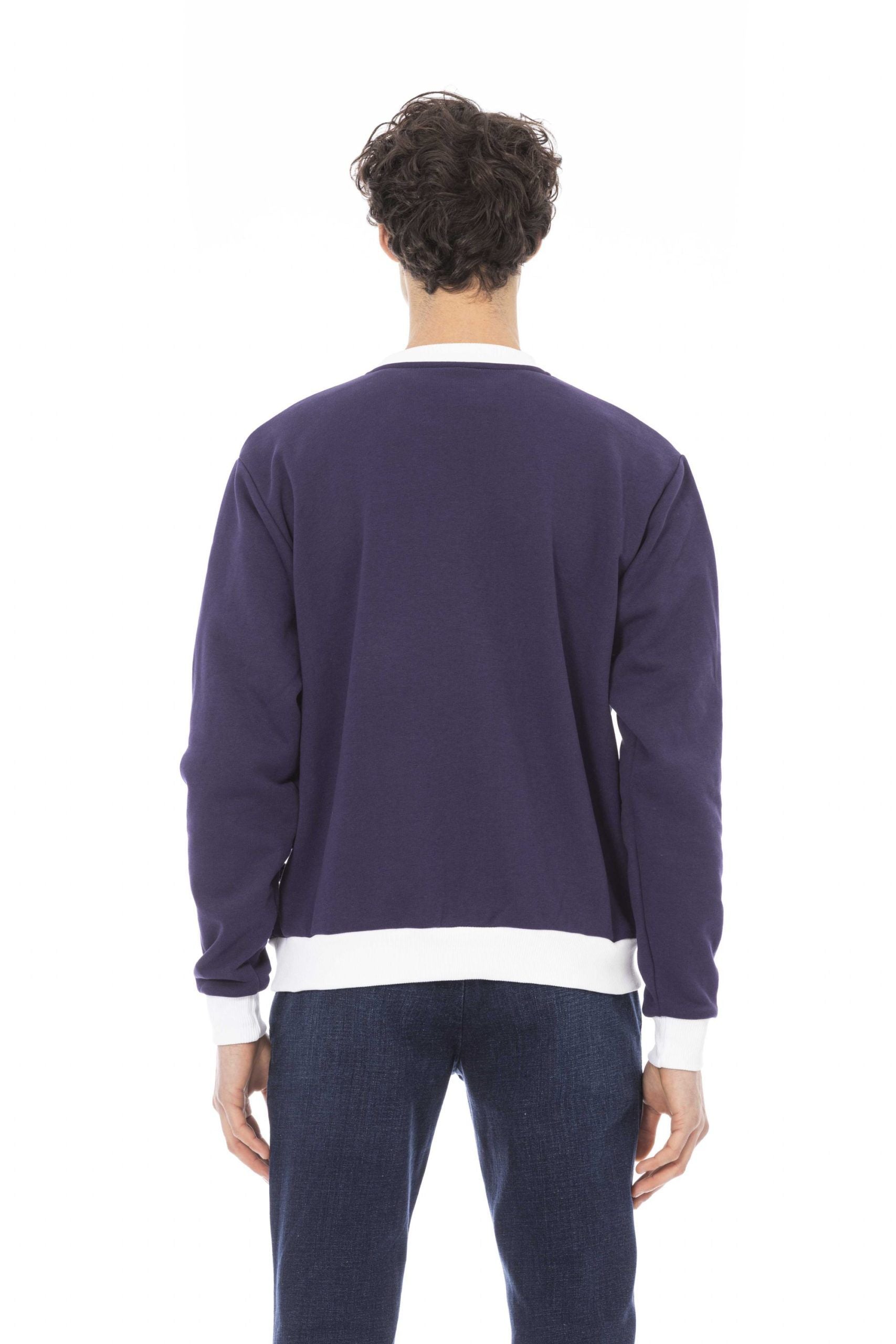 Baldinini Trend Elegant Purple Cotton Sweatshirt