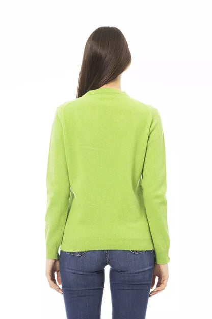 Baldinini Trend Elegant Wool-Cashmere Crewneck Sweater