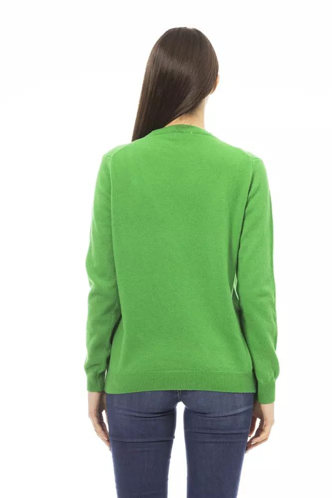 Baldinini Trend Emerald Elegance Wool-Cashmere Sweater