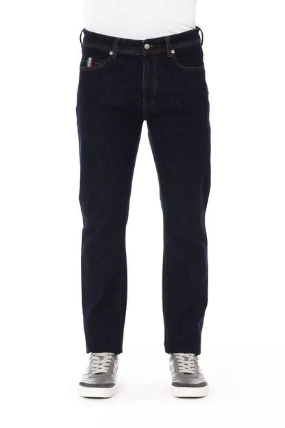 Baldinini Trend Elegant Tricolor Stitched Men’s Jeans