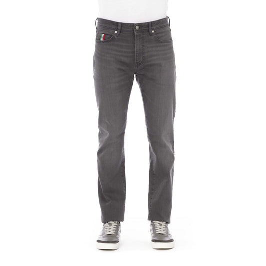 Baldinini Trend Chic Tricolor Inset Jeans for Gentlemen