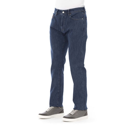 Baldinini Trend Chic Cotton Blend Denim for the Modern Man