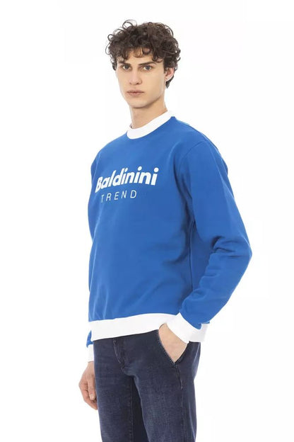 Baldinini Trend Elegant Blue Cotton Long-Sleeve Sweatshirt