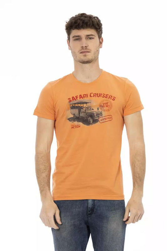 Trussardi Action Elegant Orange Short Sleeve Tee