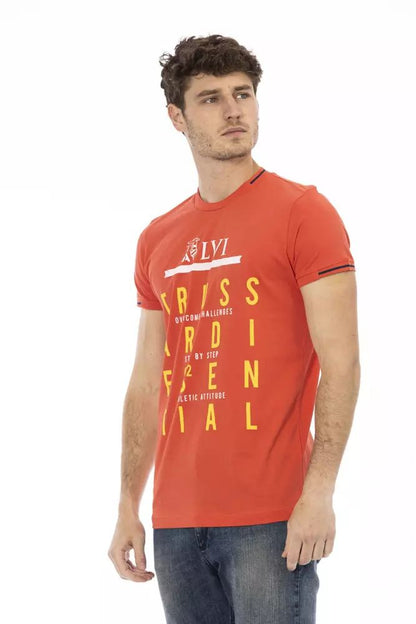 Trussardi Action Sleek Orange Short Sleeve Round Neck Tee