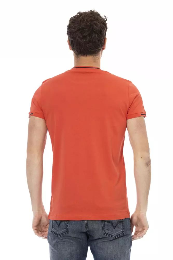 Trussardi Action Sleek Orange Short Sleeve Round Neck Tee