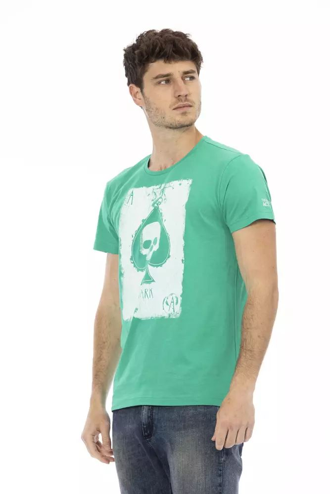 Trussardi Action Emerald Casual Elegance Short Sleeve Tee