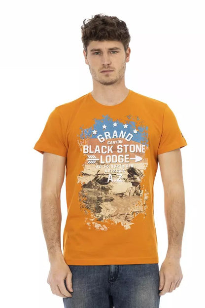 Trussardi Action Orange Short Sleeve Round Neck T-Shirt