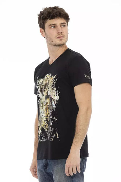 Trussardi Action Elegant Short Sleeve V-Neck Tee