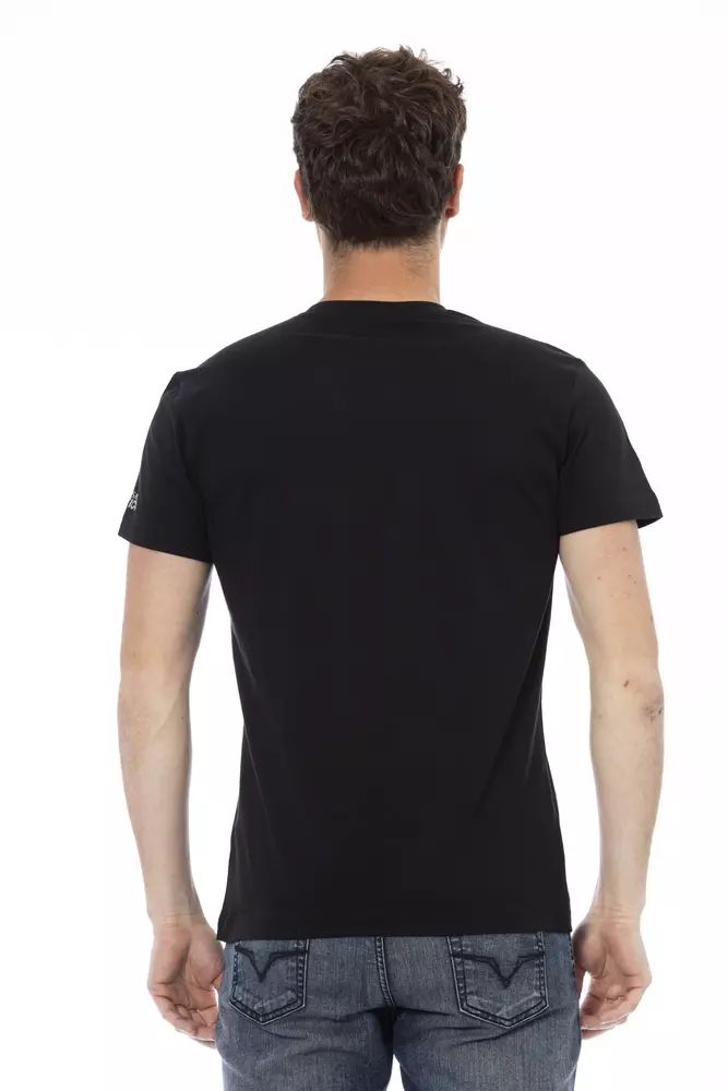 Trussardi Action Elegant Short Sleeve V-Neck Tee