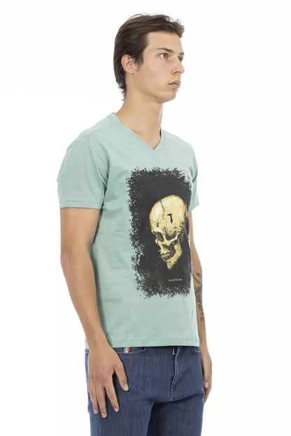 Trussardi Action Elegant Short Sleeve V-Neck Tee