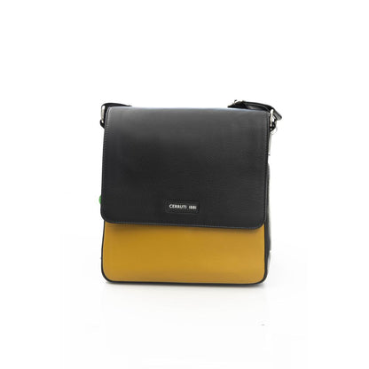 Cerruti 1881 Elegant Yellow Leather Crossbody Bag