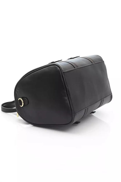 La Martina Elegant Black Leather Crossbody Bag