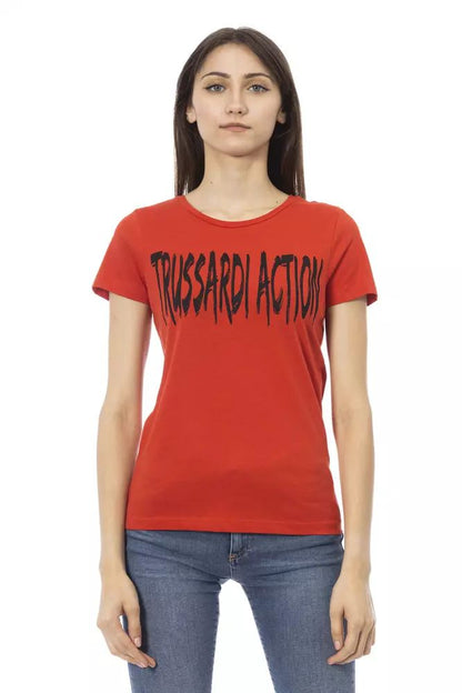 Trussardi Action Crimson Casual Elegance Tee