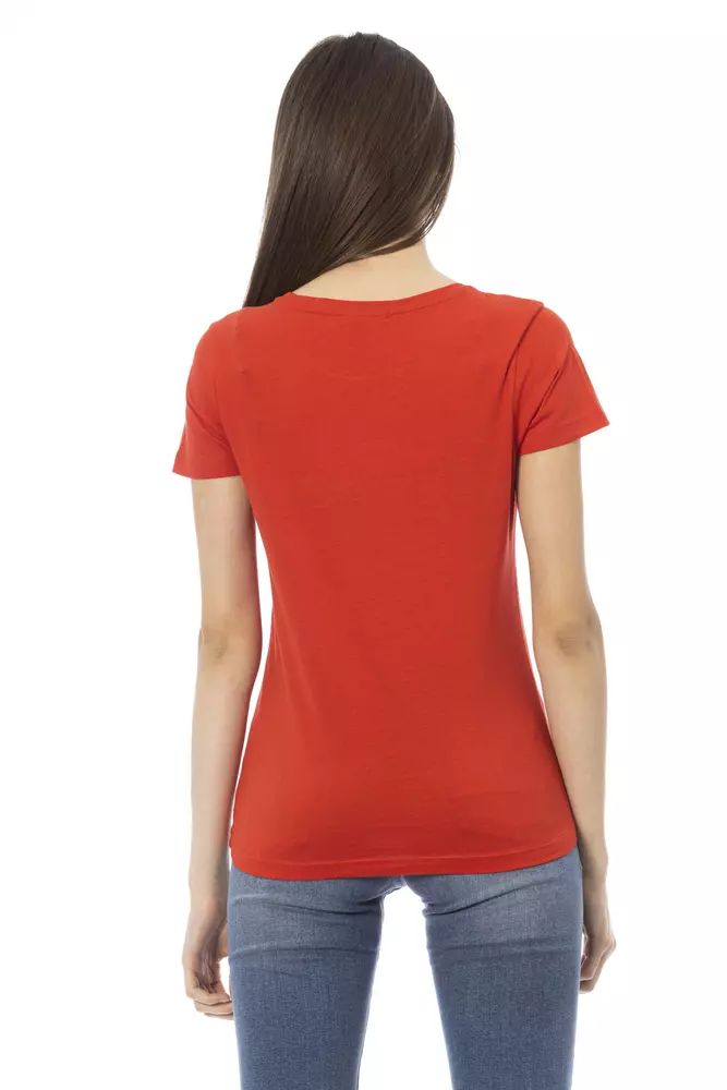 Trussardi Action Crimson Casual Elegance Tee