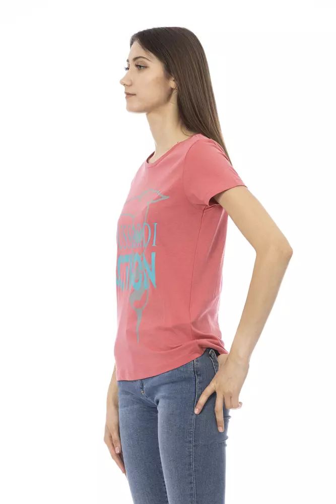 Trussardi Action Chic Pink Short Sleeve Round Neck Tee