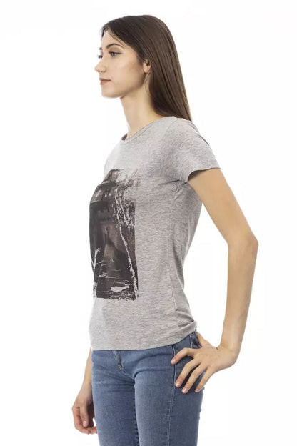 Trussardi Action Chic Gray Short Sleeve Round Neck T-Shirt