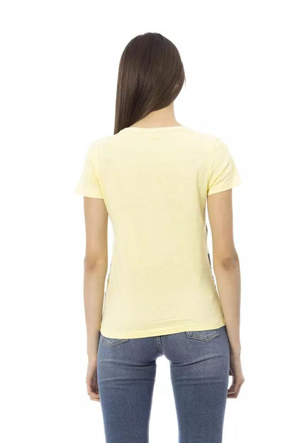 Trussardi Action Chic Yellow Short Sleeve Tease with Print