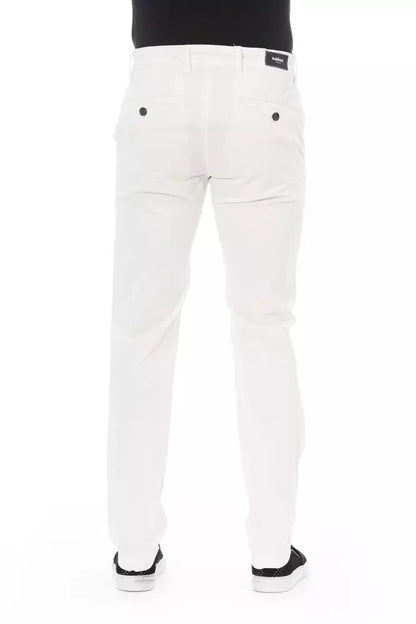 Baldinini Trend Elegant White Chino Trousers for Men