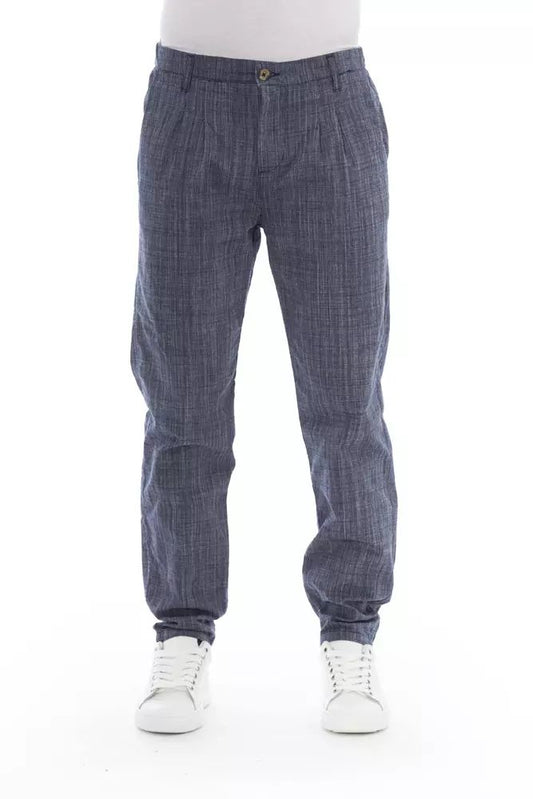 Baldinini Trend Sleek Blue Chino Trousers For Men