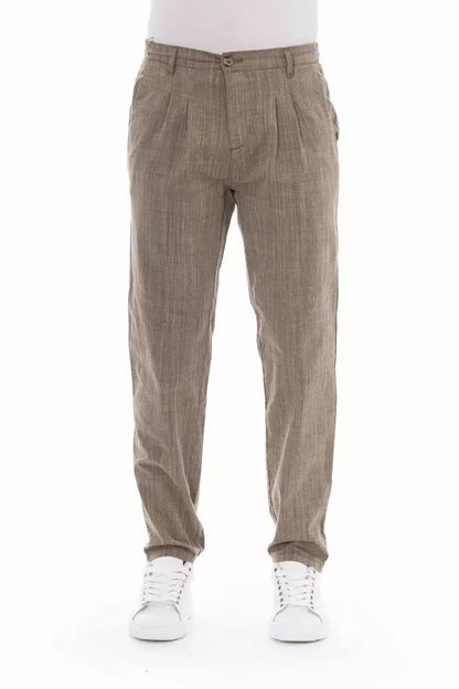 Baldinini Trend Elegant Beige Chino Trousers for Men